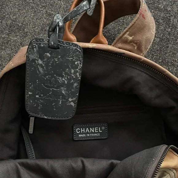 Designer CHANEL rare Beige and Multicolor Backpack